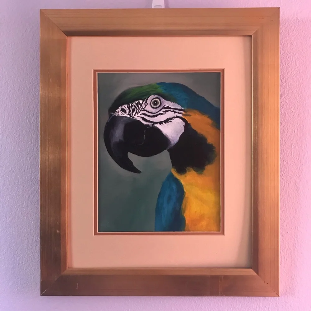 Original painting in golden frame